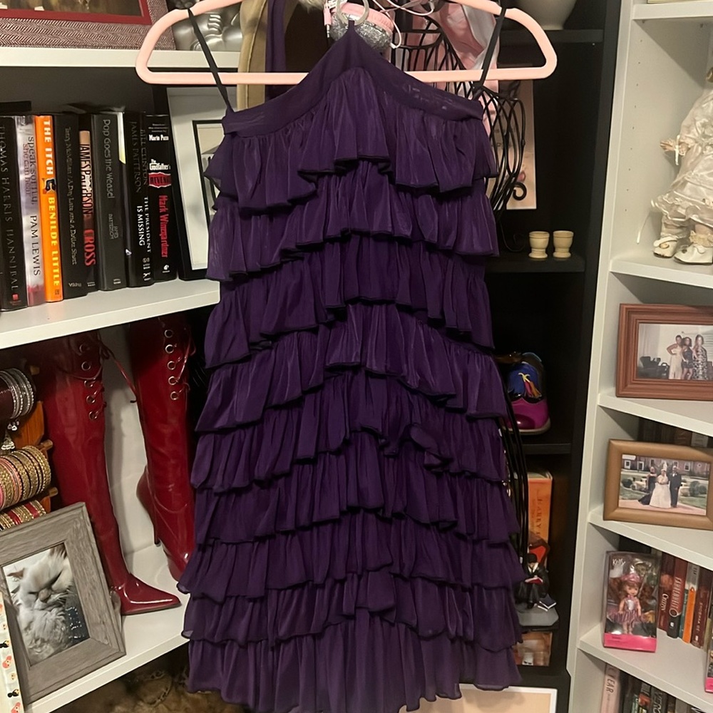 Ruffled purple dress